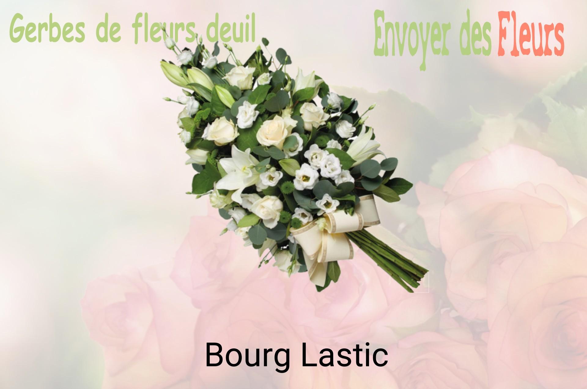 Gerbe de fleurs de deuil livrée à Bourg-Lastic